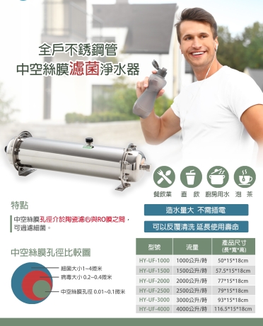 不銹鋼管中空絲膜淨水器